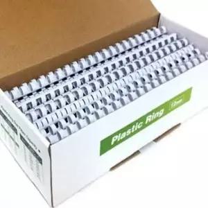 [문구/오피스] 백색 제본용 100개 플라스틱링 카드링 코일링 링 스프링 19mm