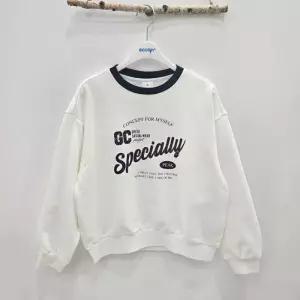 [에꼴리에][시흥모다] 에꼴리에 주니어 틴톡 크랙 레터링 립 배색 맨투맨 25OT455_S