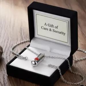 레드 심볼 캡슐 펜던트 목걸이 메디 알약 보관함 패션 네크리스 유니크