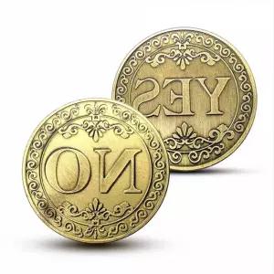 커플 게임용 결정코인 예스노 동전던지기 보드게임 소품 주화 기념 코인