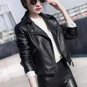 [옷은날개] 봄 가을 간절기 여성 슬림핏 라이더 가죽 자켓 점퍼