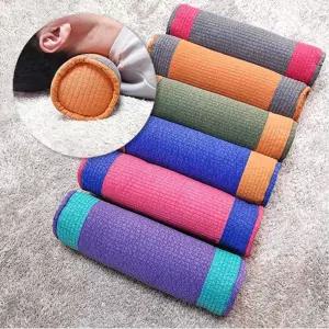 목베개 누빔 원형 경추 낮잠 원통형 그레이 면 퀼팅 침구 소품