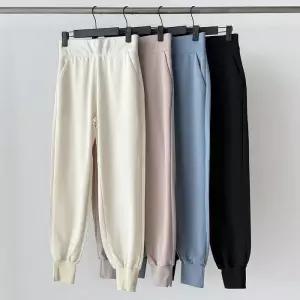[다잇템]여성 트임 클래식 고무줄 엷은 신축성 바지 (47552002)