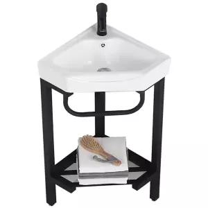 소형 코너 세면대 코너세면기 미니 세라믹 욕실 발코니 간이