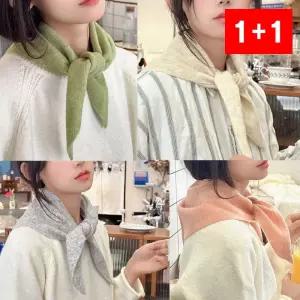 니트 머플러 삼각 스카프 두건 겨울 방한 목 따뜻 넥워머