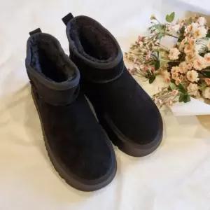 [다잇템]여성 플랫폼 레더 베이직 앵클부츠 (47531640)