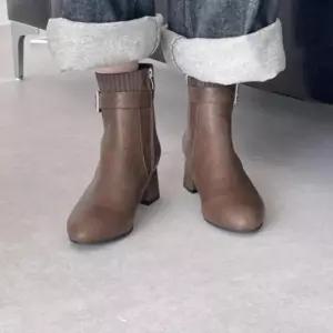 [다잇템]여성 양말 캐쥬얼 중간굽 앵클부츠 (47531654)