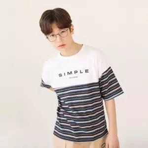 [주니보이즈]심플레터배색티셔츠_주니어