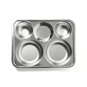 성인식판 스텐식판 원형3찬 대 성인 급식 구내식당 학교 관공