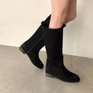 [다잇템]여성 평평한 니하이 세무 일상 캐쥬얼 롱부츠 (47372296)