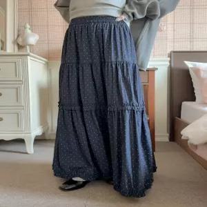 [엘루이즈][엘루이즈] 포포링 잔도트 프릴 캉캉 밴딩 롱 스커트(3color)