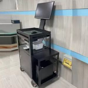 빔프로젝터 거치대 컴퓨터 카트 노트북 테이블 이동식 화이트 빔받침대 다이 이동 블랙 침대