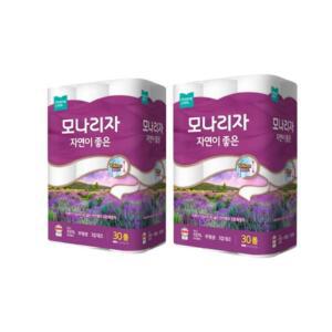 30롤 2팩 모나리자 녹스 자연이좋은 x 30m 3겹