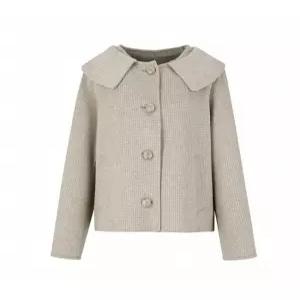 [숲][숲] 핸드메이드 둥근 칼라 체크 재킷 (SZAJK8E)