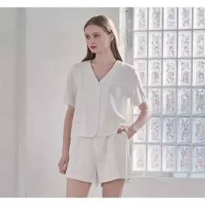 [숲][숲] 리넨 블렌디드 재킷 크롭 팬츠 세트 (SB5TXH2)