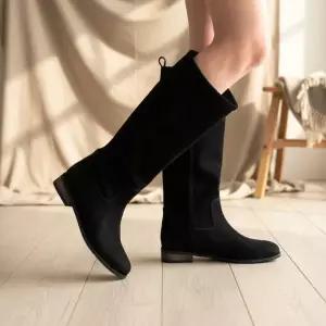 [다잇템]여성 평평한 니하이 세무 일상용 롱부츠 (47340093)