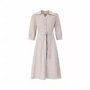 [숲][숲] 셔츠형 핀턱 벨티드 원피스 (SZ4OP30)