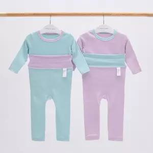 [달퐁]큐비앤맘 크로스 배색 배앓이방지 내의