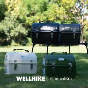 웰하이크 SWS 빈티지 캠핑 메탈 도시락 커피 차 야외용품 공구함 보관함