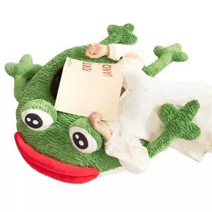 소시지 입 개구리 인형 봉제 35cm 녹색