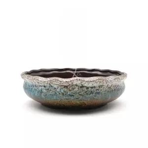 화분 물확 옹기 도자기 조경 수반 눈꽃 원형 연못 다육식물