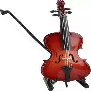 루이조트왓 20.5cm 나무 미니 첼로 악기 모델 가정 장식용 스탠드 포함