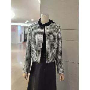 발렌시아 밑단밴딩 하운드투스 자켓 24AMJ18 504882