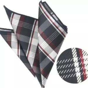 행커치프 블랙 와인 체크 LW08155B