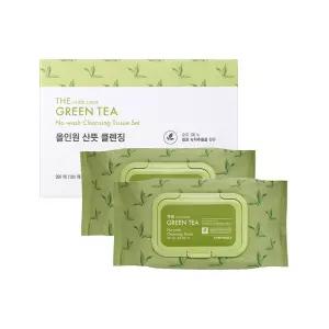 더 촉촉 그린티 노워시 클렌징 티슈 세트 200매