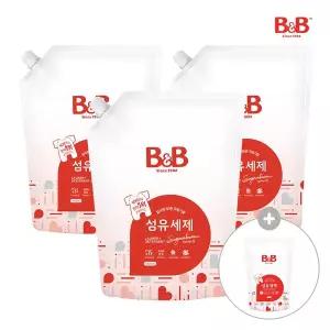 [비앤비][증정] 아기 세탁세제 시그니처 리필 1500ml x 3개 (+세제800ml증정)