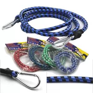 비너타입 탄력 고리줄바 2M 뒷바구니 짐받이 밧줄 화물고정 자전거줄 고무줄 걸이 로프 끈