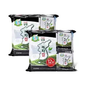 지도표 성경김 녹차 식탁김 4g 12봉+12봉(총24봉)