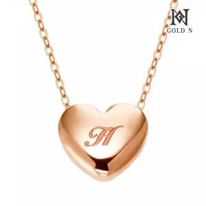 [골드앤] 18K 퍼지러브 이니셜 소 목걸이