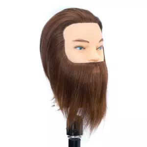 연습용 남성 100% 인모 통가발 10인치 이용 수염 미용가발