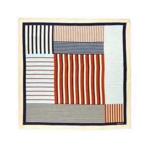 [헤지스](대구신세계)[HAZZYS] 아이보리 스트라이프 실크 사각 스카프  HIMU5E803IV