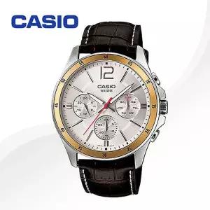 [셀러허브]카시오 MTP-1374L-7A 남성 가죽 시계 (S6544866)
