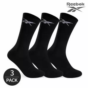 리복 남성 베이직 로고 크루삭스 3P_BK