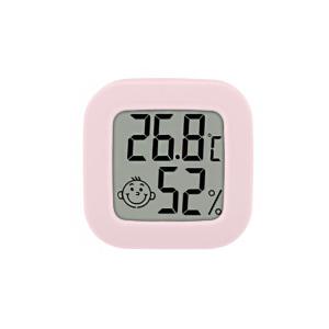 스마일 온습도계 핑크 디지털 실내 미니 탁상용 육아 표정 아기 온도계 신생아 화분