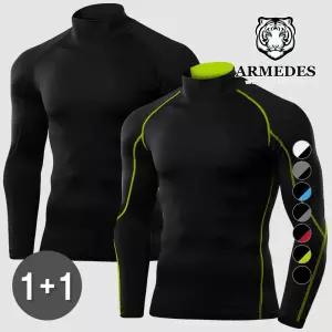 아르메데스 언더레이어 쿨티셔츠 베이스레이어 컴프레션 테크핏 운동복 터틀 AR-57 2P