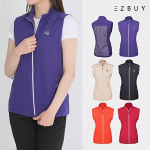 이지바이 라인이 예쁜 여성 등메쉬 조끼_춘추용 슬림핏 베스트_등산복 운동복(SI32VE006W)