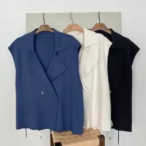 [하프클럽/옷자락]여자 정장조끼 더블버튼 루즈핏 봄옷 스트링 니트