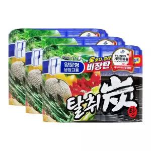 애경 냉장고 탈취제 탈취탄 양문형 냉장실용 240g X 3개