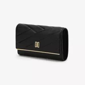 [닥스](강남점)DCWA3E419BK [CARLISLE MODERN] 블랙 칼라일 패턴 골드 DD로고 소가죽 중지갑