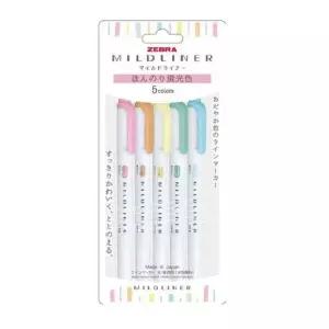 아트박스 오피스큐 제브라 마일드라이너 5색 세트 1 4mm 4 0mm WKT7 5C