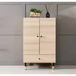 [자르파라]오크나무 주방용 그릇장 정수기대(58cm) 사이드 장식 다용도 가구 정리 엔틱 보조 찬