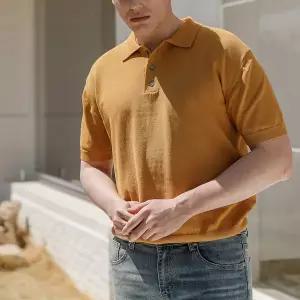 [엠필]남자 여름 린넨버튼카라니트  반소매 9컬러 (택1)