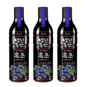 샘표 백년동안 흑초 블랙블루베리 900ml 3개