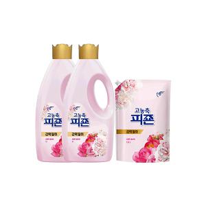 고농축 피죤 오리지널 로맨틱플라워 2L, 2개 + 오리지널  리필 1.6L, 1개