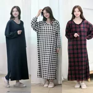 피치기모 오버핏 롱 홈웨어원피스 원피스잠옷 빅사이즈 임산부 여성실내복