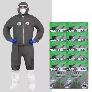 10벌-일회용 투피스 작업복 방진복 부직포 보호복 방역 방제 위생복 가운 농장 분진 도장복